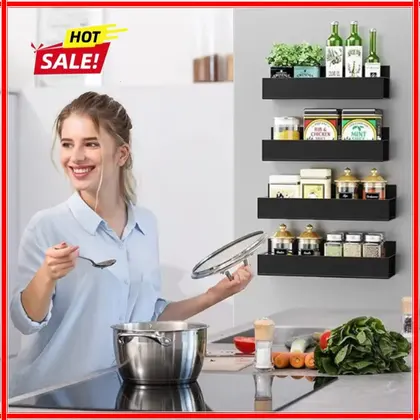 1/2/4pcs Refrigerator Magnetic Shelf Spi