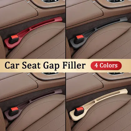 1 Pair Waterproof Car Seat Gap Plug Strip Car Seat Gap Filler Organizer wit