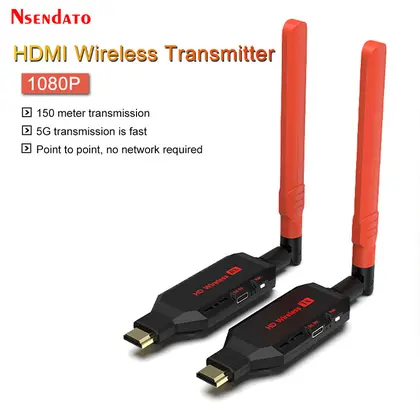 1080P 150m 100M Wireless HDMI Display TV Stick Extender 1 TX to 4 RX HDMI