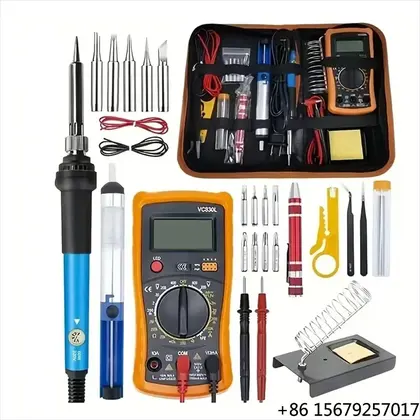 Kit de multímetro de soldador eléctrico, 110V/220V, 60W, temperatura ajustable