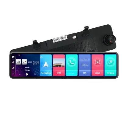 12'' 4+32G Android 8.1 Car RearView Mirror Stream Media Dual Lens 1080P ADA
