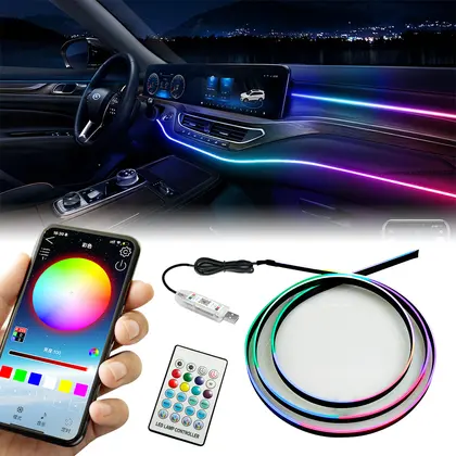 140cm USB Dreamcolor Acrylic Interior Car LED Strip Light with Wireless APP