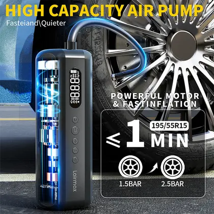 150PSI/19Cylinder Portable Air Pump, Electric Tie Inflator with Digital Pre