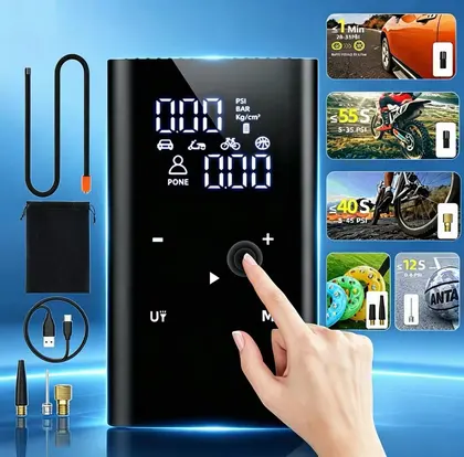 150PSI 8000mAh Portable Wireless Electric Tire Inflator Digital Air Pump