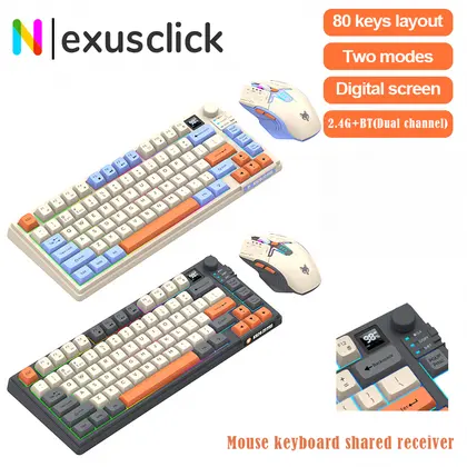 2.4G Bluetooth Wireless Dual-Mode Gaming Keyboard And Mouse Combo RGB Backl
