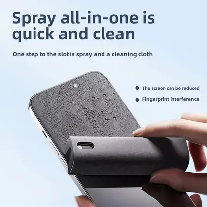2 in 1 Spray Cleaner Wipe for Phone Screen Tablet Car Touchscreen Cleaning