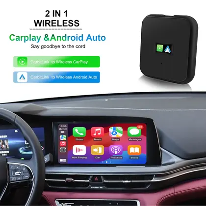 Adaptador inalámbrico Carbitlink 2 en 1 para CarPlay y Android Auto