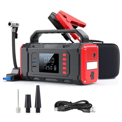 20000mAh Car Battery Jump Starter with Air Compressor Portable Tire Inflator