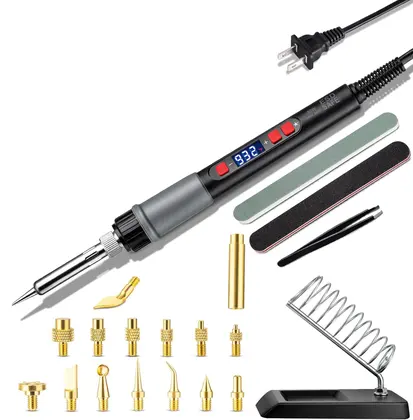 Kit de herramientas de alisado de impresora 3D 21 en 1, temperatura ajustable Digital LCD