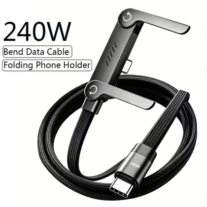 Cable USB-C con soporte plegable