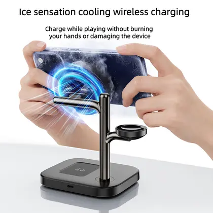 25W 3 in 1 Wireless Charging Station for Apple&Samsung,Wireless Charger for