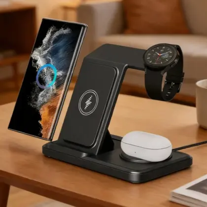 3 IN 1 Wireless Charger Station For Samsung S25 S24 S23 S22 S21 S20 Buds3