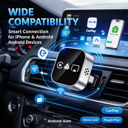 Adaptador inalámbrico CarPlay 4 en 1 con Bluetooth, versión 2026