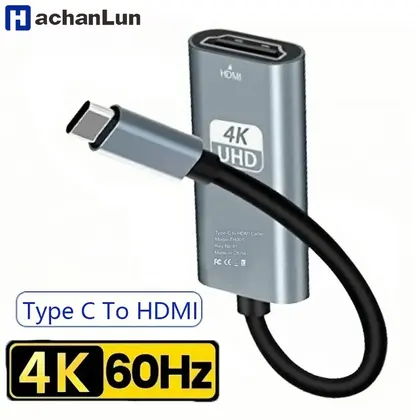 Adaptador USB-C a HDMI 4K a 60 Hz con concentrador USB 3.1 para iPhone