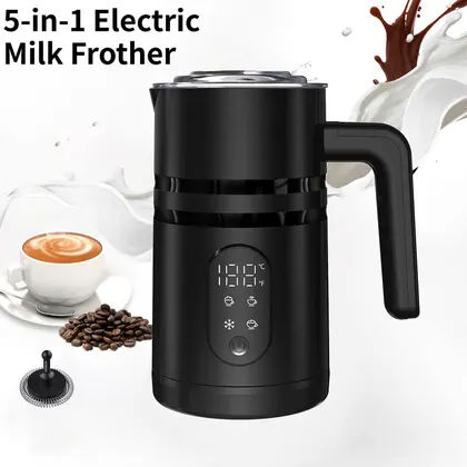 5-in-1 Multifunctional Electric Milk Frother Steamer Detachable Stainless