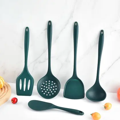 Food Grade Silicone Kitchen Utensils Set Heat Resistant Non-Stick Spat