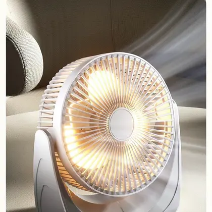 מאוורר שולחני 8 אינץ' USB נטענת קירור אוויר סירקולטור נייד שקט