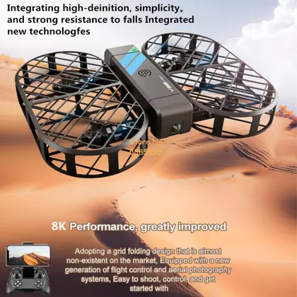 8K HD Camera 360° Protection Optical Flow Localization FPV RC MINI Drone 2.