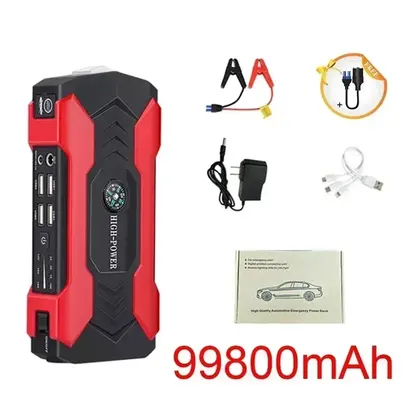 99800mAh 20000mAh Car Jump Starter 3000A Starting Device Portable Power Ban