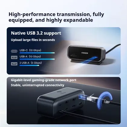 Anker 10-in-1 Desktop USB-C Hub A210C,Smart Display Docking Station