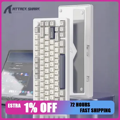 Attack Shark X86 Mechanical Keyboard Aluminum Tri-mode Wireless 75% Gaming