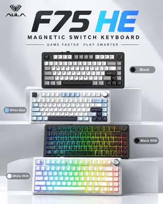 AULA F75 HE Magnetic Keyboard 75% Gaming Mechanical Keyboard Rapid Trigger