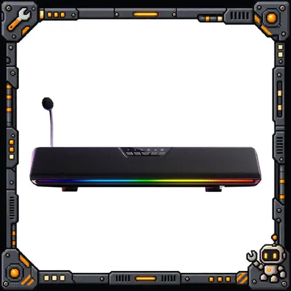 AULA GS6 Pro Gaming Soundbar Black Desktop Speaker with Detachable Noise