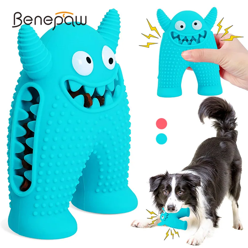Benepaw צעצועי כלבים חמודים ללועסים אגרסיביים גומי טבעי קשוח חורק · 1