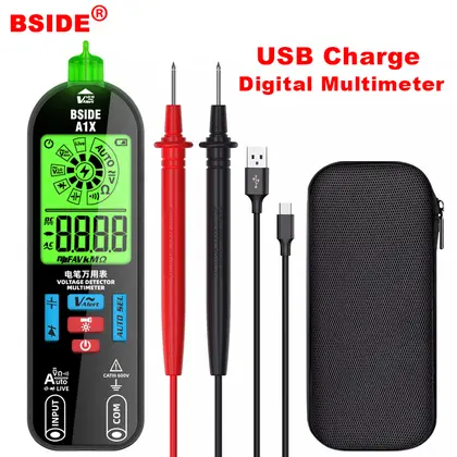 BSIDE A1X USB Charge Smart Digital Multimeter LCD Non-Contact AC DC Voltage