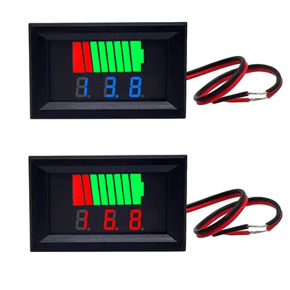 Car Battery Charge Level Indicator 12V 24V 36V 48V 60V 72V Lithium Battery