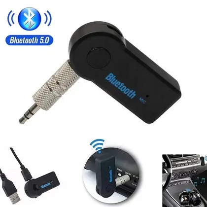 Car Bluetooth 5.0 Receiver Handsfree 3.5mm Jack Stereo Music Audio Car Tran