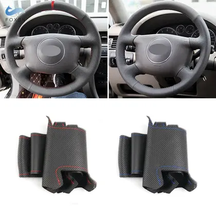 כיסוי הגה פנימי לרכב עיטור עור מחורר לאאודי A2 8Z A3 8L