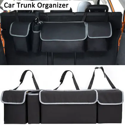 Car Trunk Organizer Hanging Backseat Storage Bag Waterproof Oxford Collapsi