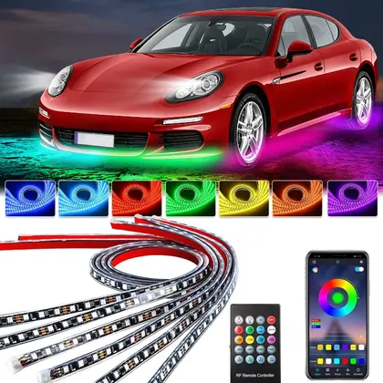 Tira LED flexible para los bajos del coche con control remoto o por aplicación