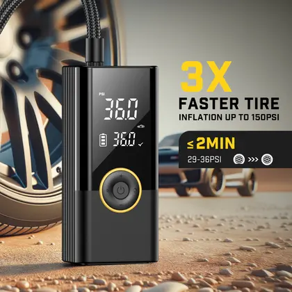 Carsun Wireless Air Pump 150Psi Portable Electric Tire Inflator for Car Bic