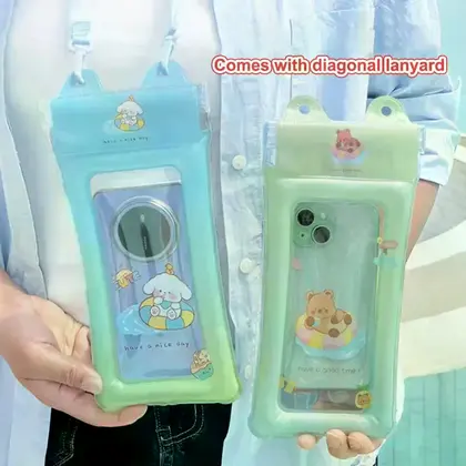 Cartoon Waterproof Phone Case Pouch Swimming Underwater Photography Air Cus