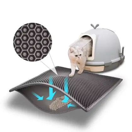 Alfombra Doble Capa Impermeable para Arena de Gatos