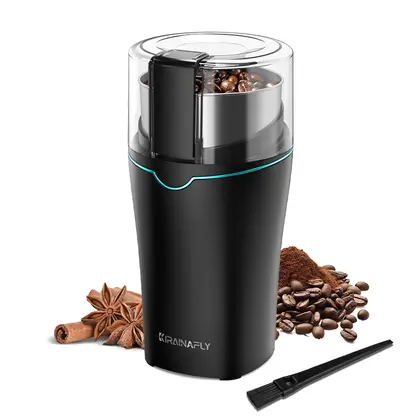 Coffee Grinder with Removable Stainless Steel Cup Electric Coffee Beans Gri