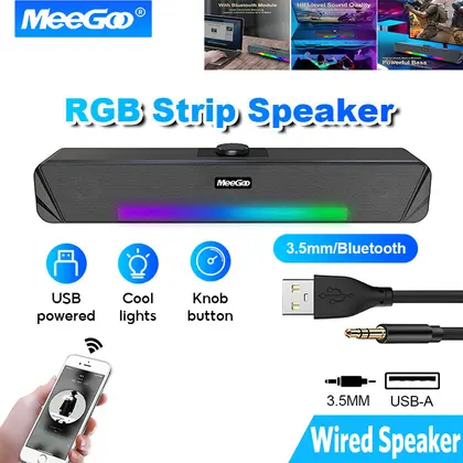 Barra de Sonido Gaming para Escritorio RGB Bluetooth