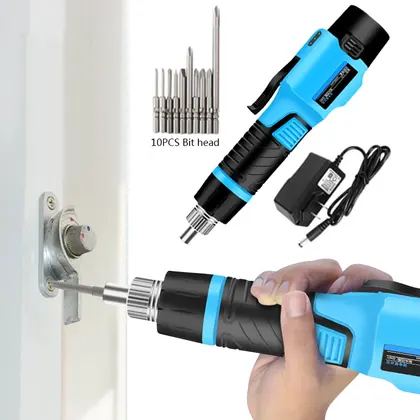 Destornillador eléctrico inalámbrico Kit de destornillador recargable Taladro eléctrico Hou