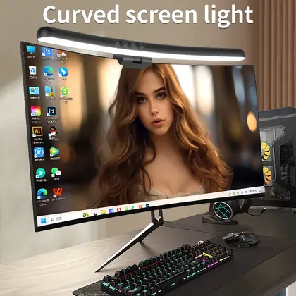 Curved LED Monitor Light Bar USB Rgb PC Screen Lamp Stepless Dimming Backlight