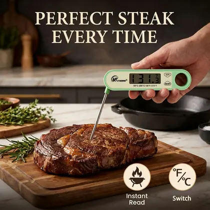 Digital Folding Food Thermometer 180° Rotating Probe Instant Read Kitchen Thermo