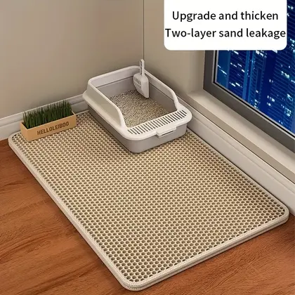 Alfombra Doble Capa Impermeable para Arena de Gatos