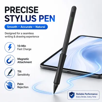 For iPad Pencil Active Stylus Pen 2018 to 2026 10th Pro Air Mini Palm Rejec