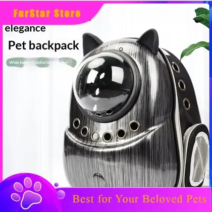 FurStarPet Shop Mochila portátil de doble hombro para perros y gatos, espacio