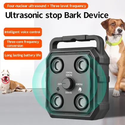 Dispositivo antiladridos de ultrasonido de alta potencia de cuatro núcleos para uso doméstico Control de ruido de mascotas