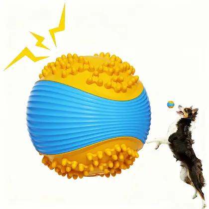 Juguete chillón de bola para perro indestructible, juguete resistente para masticar TPR para masticar agresivamente