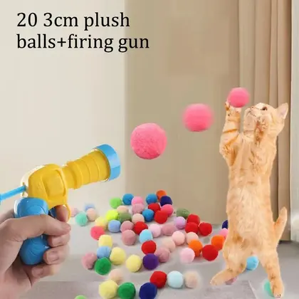 Juguete interactivo para gatos con láser y plumas