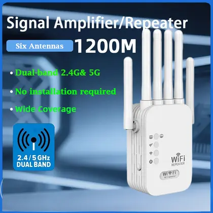 KATORD 1200Mbps Wireless WiFi Repeater 2.4G&5G Signal Router 802.11N Long