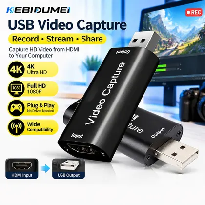 Tarjeta de Captura de Video 4K USB para Streaming